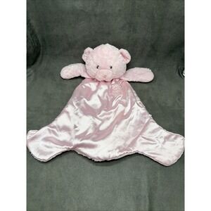 Baby Gund Huggybuddy Lovey My First Teddy Bear PINK Satin Plush Security Blanket